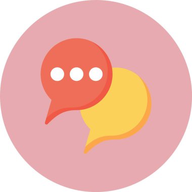 Bubblle Sohbet Düz Çember Simgesi