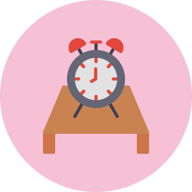 Masa Saati Düz Çember Simgesi