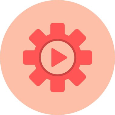 Düğme Düz Çember Simgesini Çal