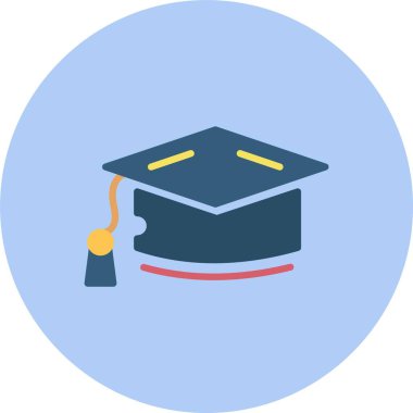 Eğitim Düz Çember Simgesi