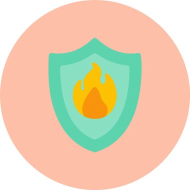 Ateş Koruma Düz Çemberi Simgesi