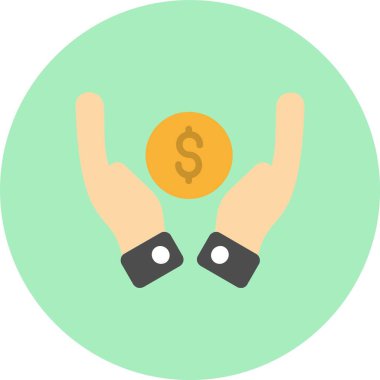 Para Düz Çember Simgesi