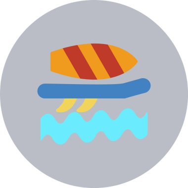 Sörf tahtası Düz Çember Simgesi