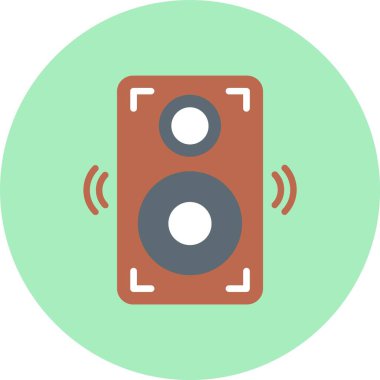 Hoparlör Düz Çember Simgesi