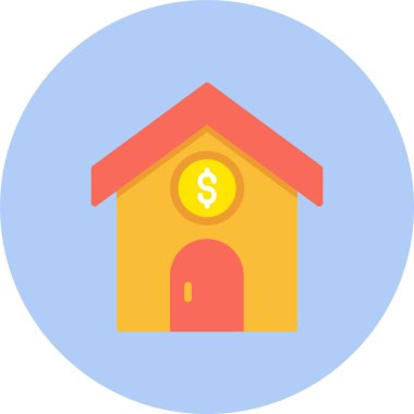 Ev Düz Çember Simgesi