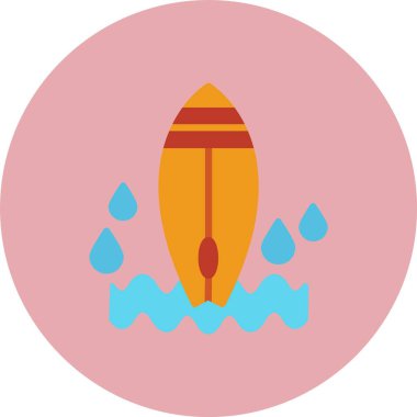 Düz Sörf Çemberi Simgesi