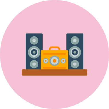 Hoparlör Düz Çember Simgesi