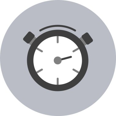 Stopwatch Vektör Düz Çember Simgesi