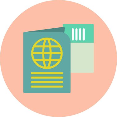 Pasaport Düz Çember Simgesi