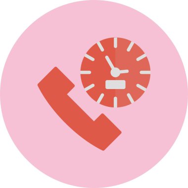 Telefon Düz Çember Simgesi