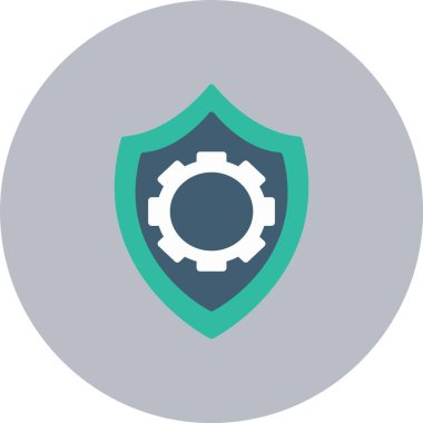 Veri Koruma Düz Çember Simgesi