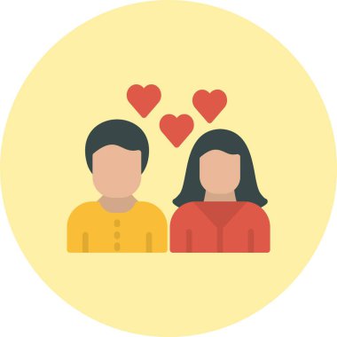 İlişki Düz Çember Simgesi