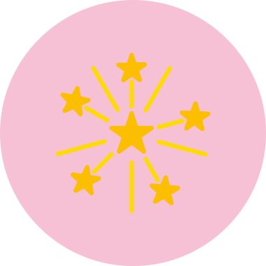 Havai fişekler Düz Çember Simgesi