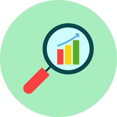 Büyüme Düz Çember Simgesi