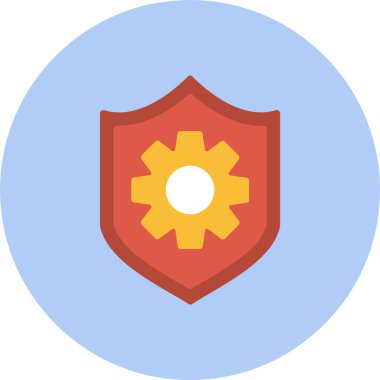 Kalkan düz daire simgesi