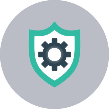 Kalkan düz daire simgesi