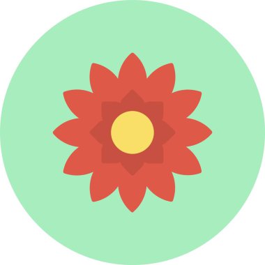 Çiçek Düz Çember Simgesi