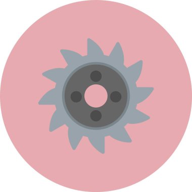 Dairesel Testere Düz Çember Simgesi