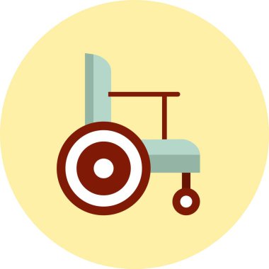 Tekerlekli Sandalye Düz Çember Simgesi