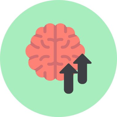 Entelektüel Vektör Düz Çember Simgesi