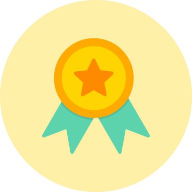 Madalya Düz Çember Simgesi