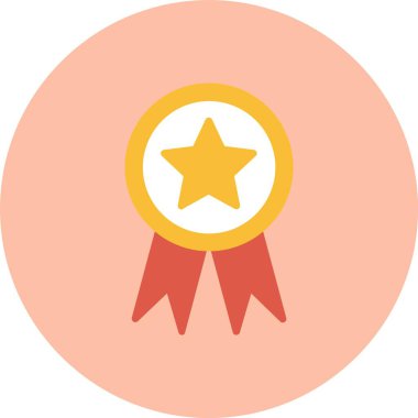 Rozet Düz Çember Simgesi