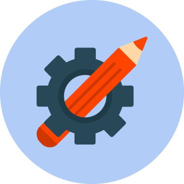 Yaratıcı Süreç Düz Çember Simgesi