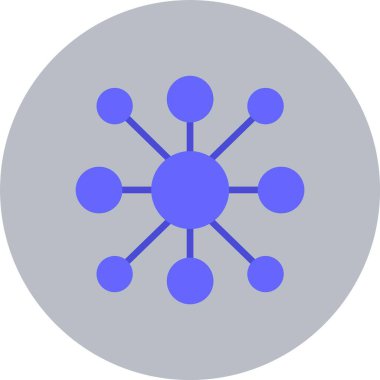 Vektör Satırı Düz Çember Simgesini Paylaş