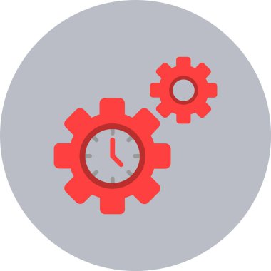 Zaman Yönetimi Düz Çember Simgesi