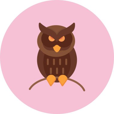 Baykuş Düz Çember Simgesi