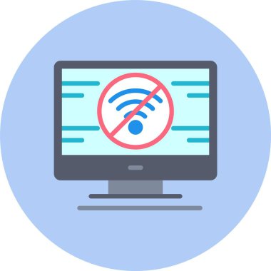 Wifi Düz Çember Simgesi Yok