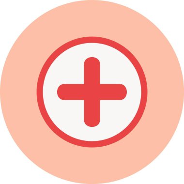 Artı imzalayın Düz Çember Simgesi