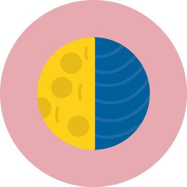 Ay tutulması Düz Çember Simgesi