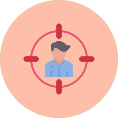 Hedef Seyirci Düz Çember Simgesi