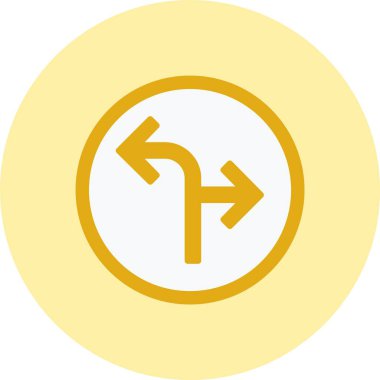 İki Taraflı Ok Düz Çember Simgesi