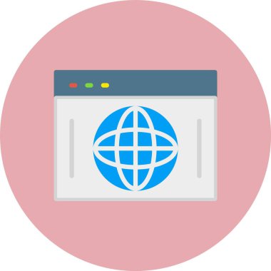 Tarayıcı Düz Çember Simgesi