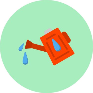 Sulama Kutusu Düz Çember Simgesi