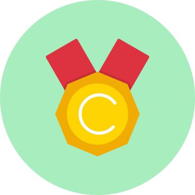 Madalya Düz Çember Simgesi