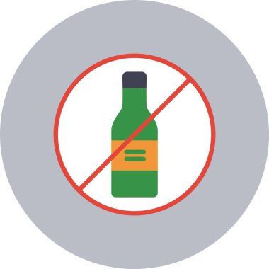 Alkol Düz Çember Simgesi Yok