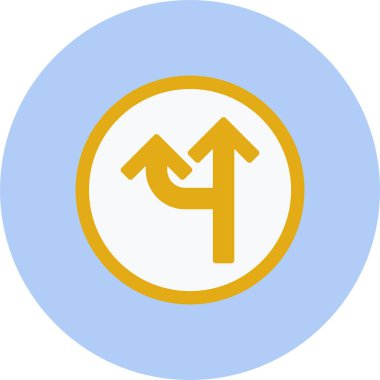 Düz Ok Düz Çember Simgesi