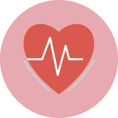 Yaşam Çizgisi Düz Çember Simgesi