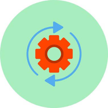 Süreç Düz Çember Simgesi