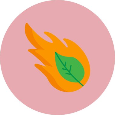 Orman yangını Düz Çember Simgesi