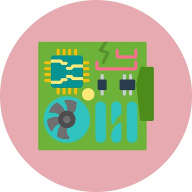 Hasar Anakart Düz Çember Simgesi