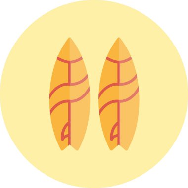 Sörf tahtası Düz Çember Simgesi