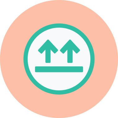 Bu Taraflı Ok Düz Çember Simgesi