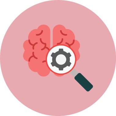 Derin Öğrenen Düz Çember Simgesi