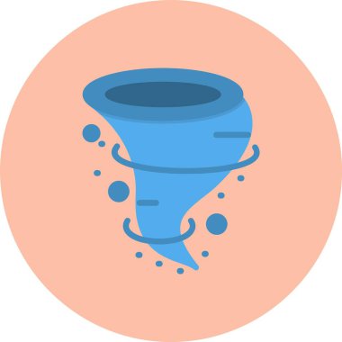 Kasırga Düz Çember Simgesi