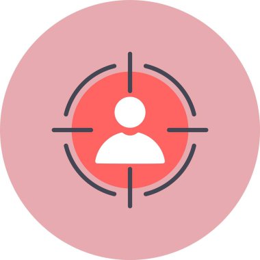 Amaçlı Vektör Düz Çember Simgesi