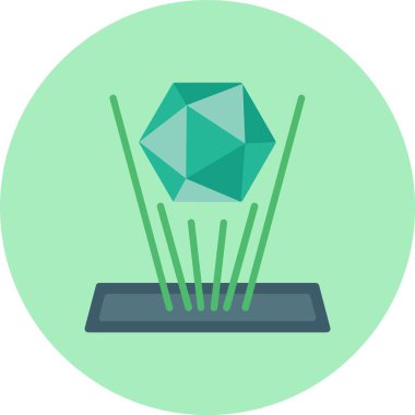 Hologram Düz Çember Simgesi